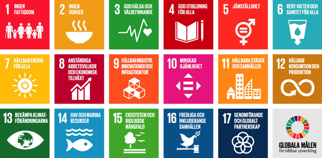 Illustration över FN:s globala mål